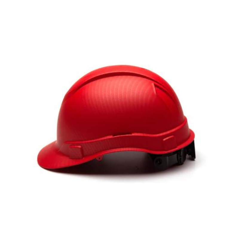 Red Graphite Pyramex Ridgeline Cap Style Hard Hat 4-Point Ratchet Suspension