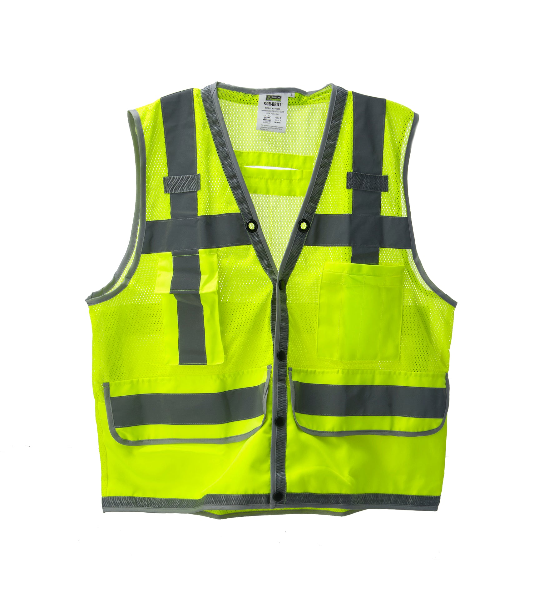 Class 2 Hi-Vis Lime Heavy Duty, Surveyor Vest