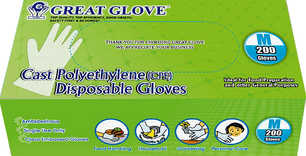 200 Pack Poly Plastic Gloves