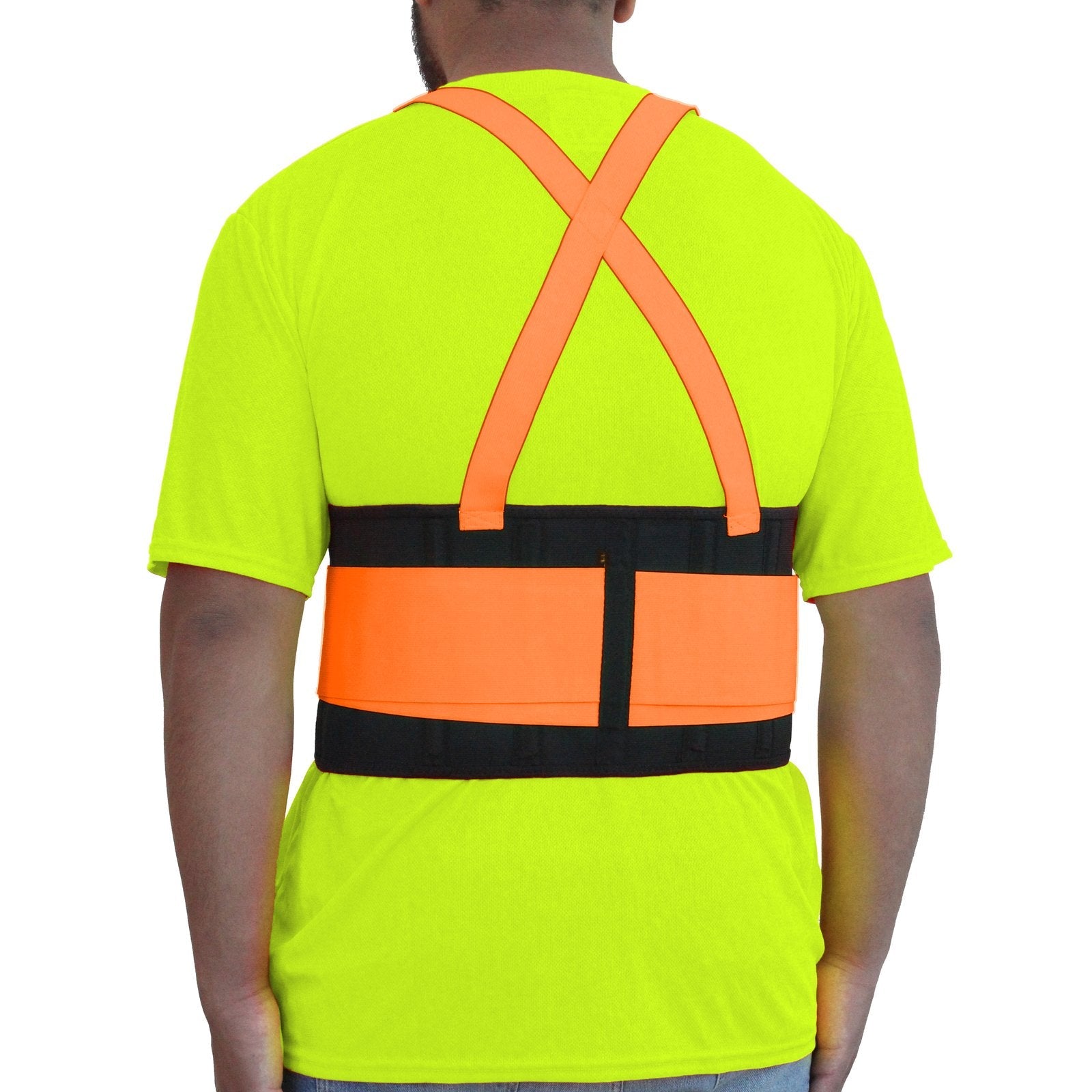 Hi-Vis Industrial Back Support Belt - Orange