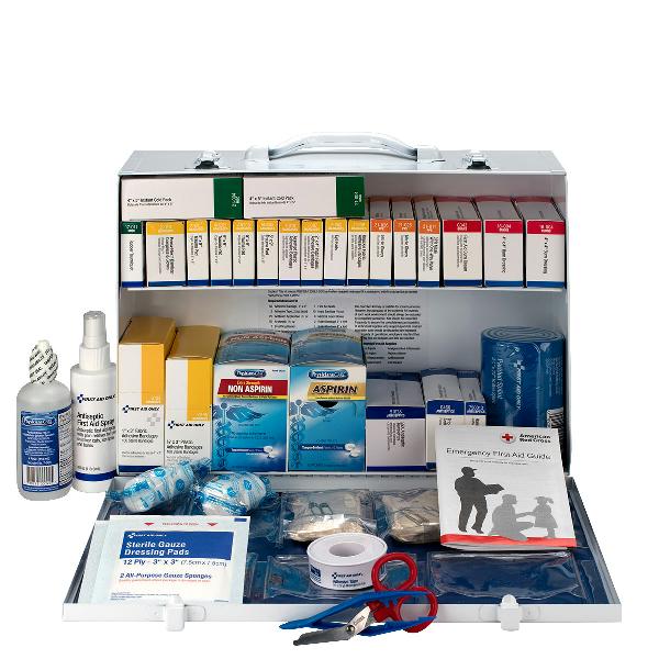 2 Shelf First Aid ANSI 2015 Class B+ Metal Cabinet, with Meds