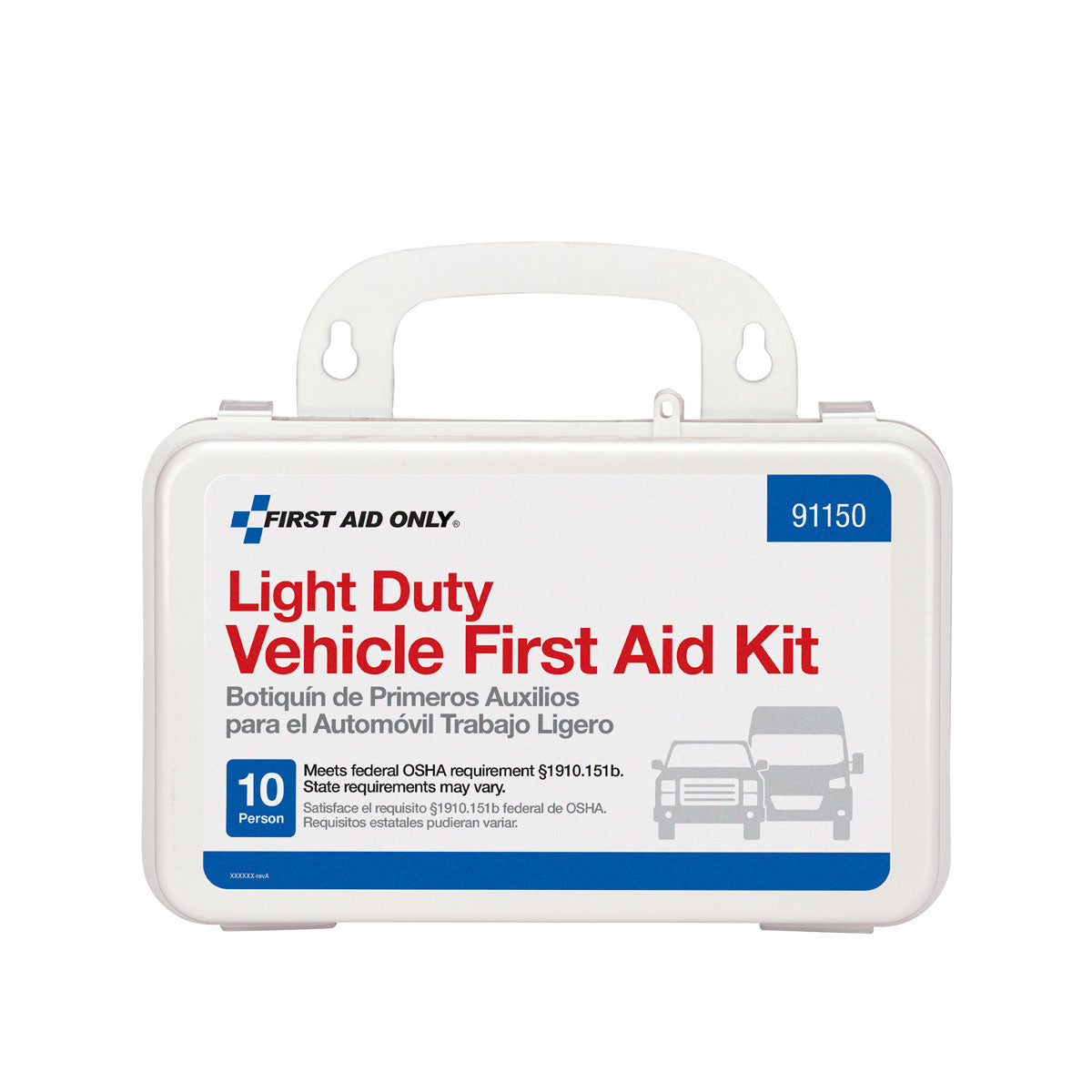 10 Person Light Duty Car First Aid Kit, Plastic