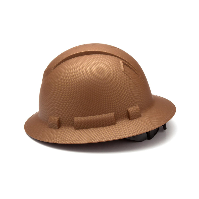 Copper Graphite Pyramex Ridgeline Full Brim Hard Hat 4-Point Ratchet Suspension