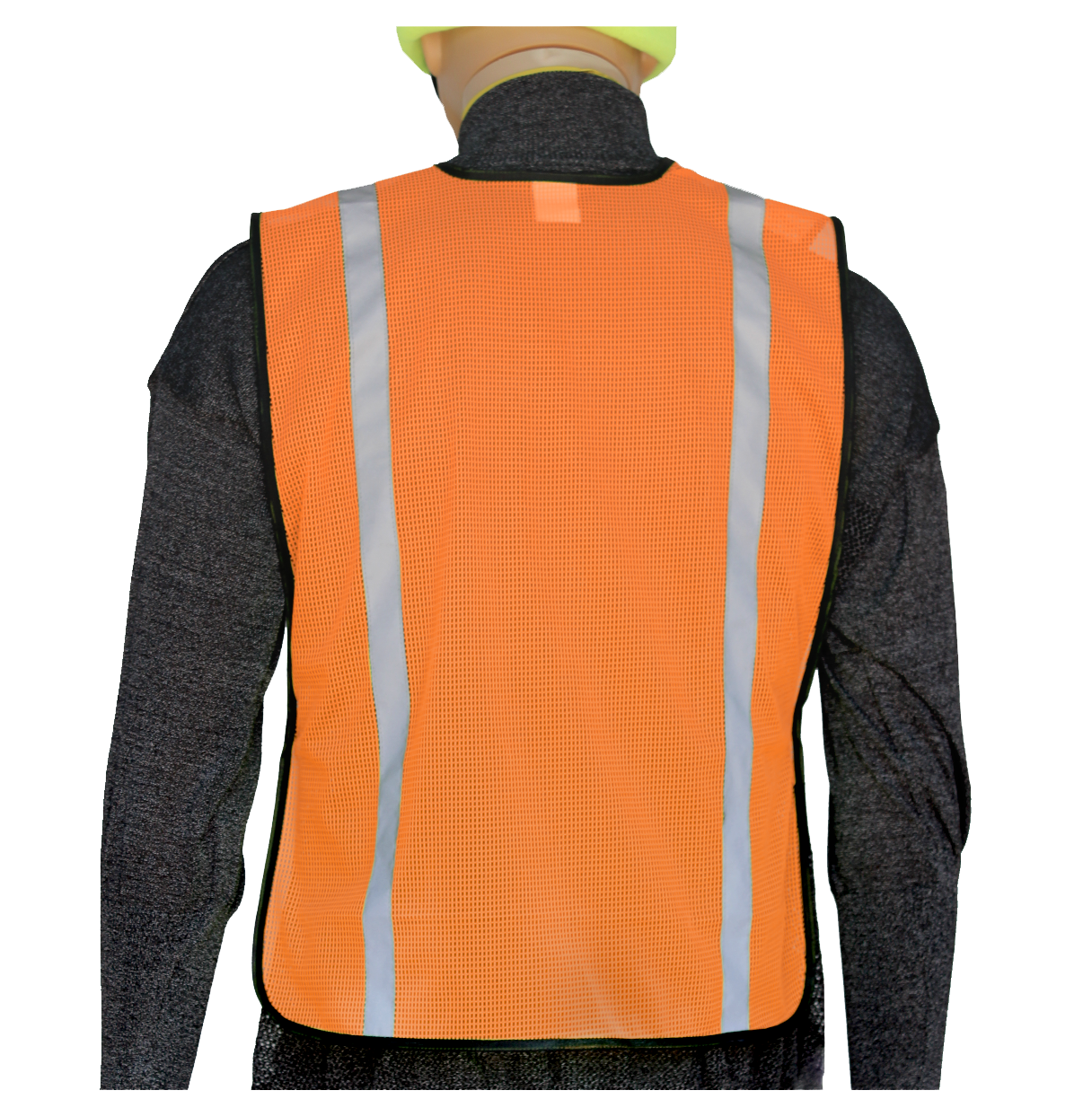 Hi-Vis Orange Mesh Safety Vest - One Size Fits All