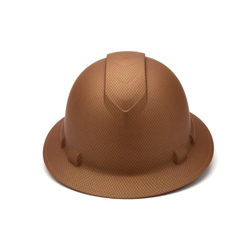 Copper Graphite Pyramex Ridgeline Full Brim Hard Hat 4-Point Ratchet Suspension