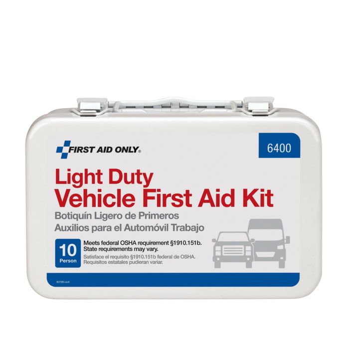 10 Person Vehicle First Aid Kit, Metal Case