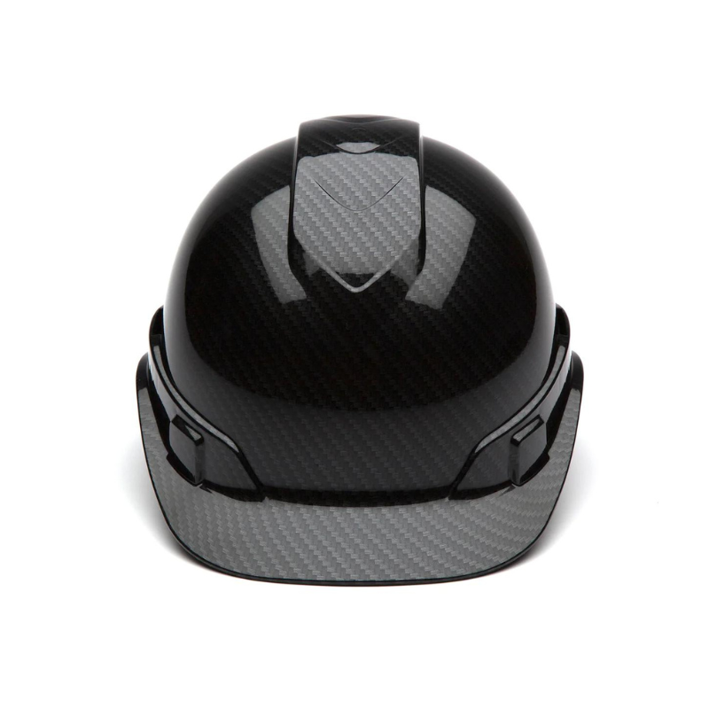 Shiny Black Graphite Pyramex Ridgeline Cap Style Hard Hat 4-Point Ratchet Suspension