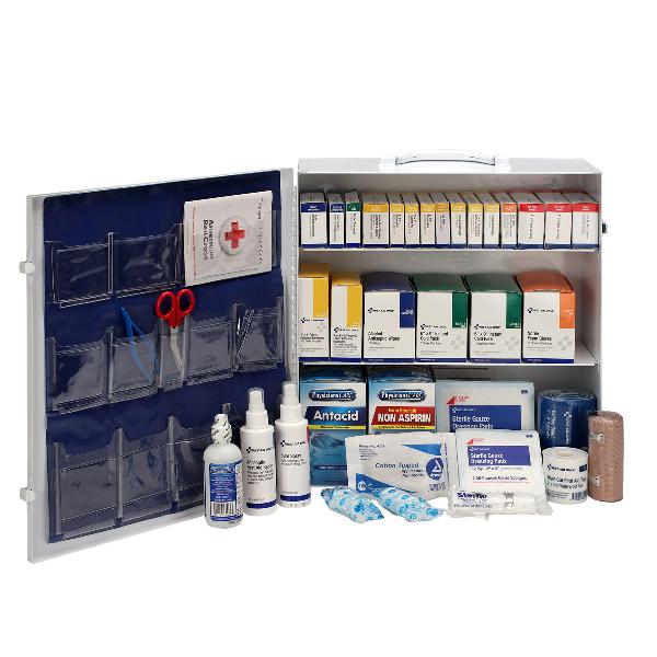 3 Shelf First Aid ANSI 2015 Class B+ Metal Cabinet, with Meds