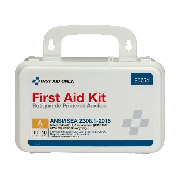 10 Person First Aid Kit, ANSI 2015 Class A (Plastic Case)