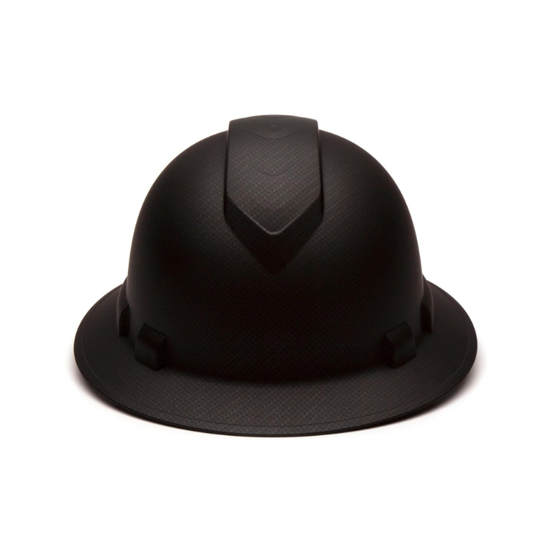 Vented Black Graphite Pyramex Ridgeline Vented Full Brim Hard Hat 4-Point Ratchet Suspension