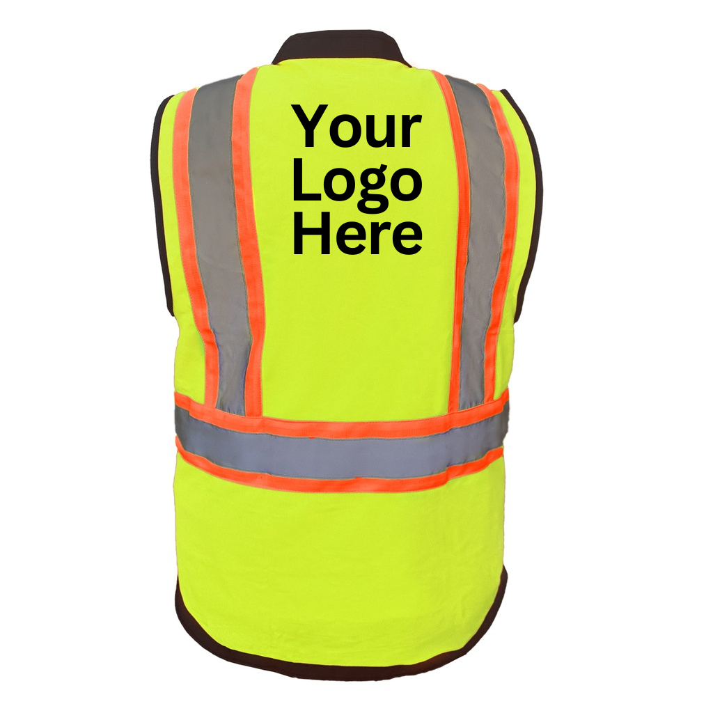 Hi Vis Green Vest - Black Bottom