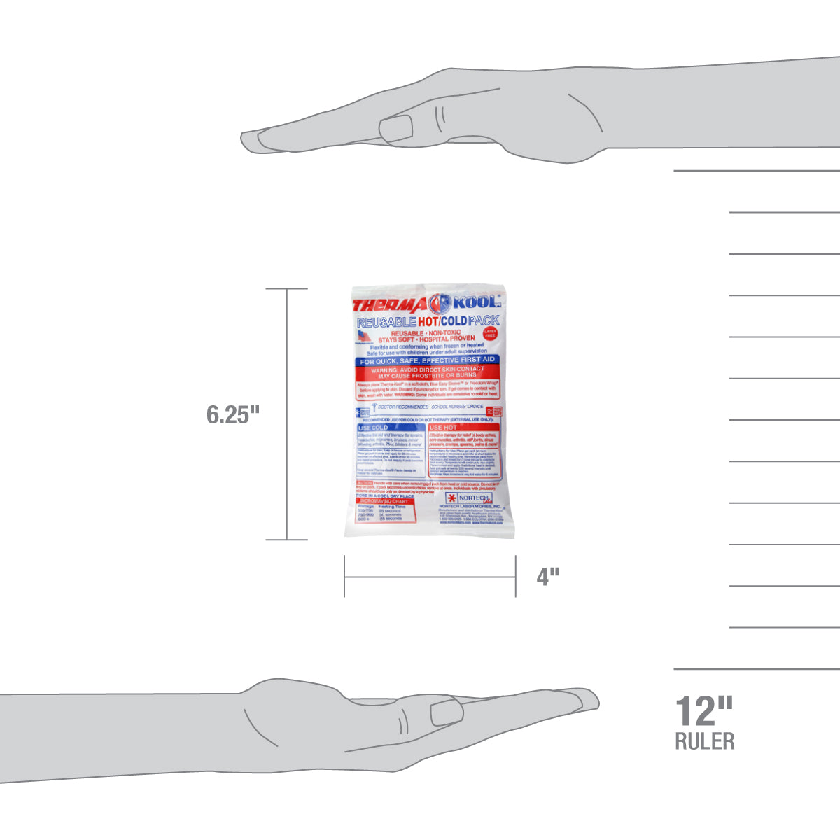 Reuse Hot/Cold Pack 4x6 12/pk