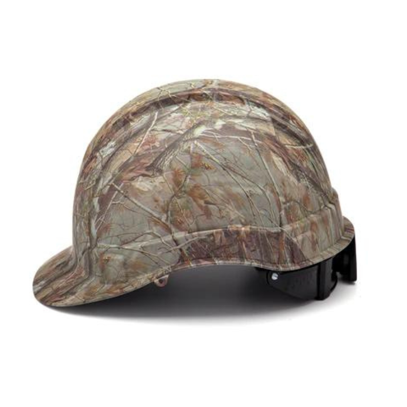 Matte Camo Pyramex Ridgeline HD Cap Style Hard Hat 4-Point Ratchet Suspension