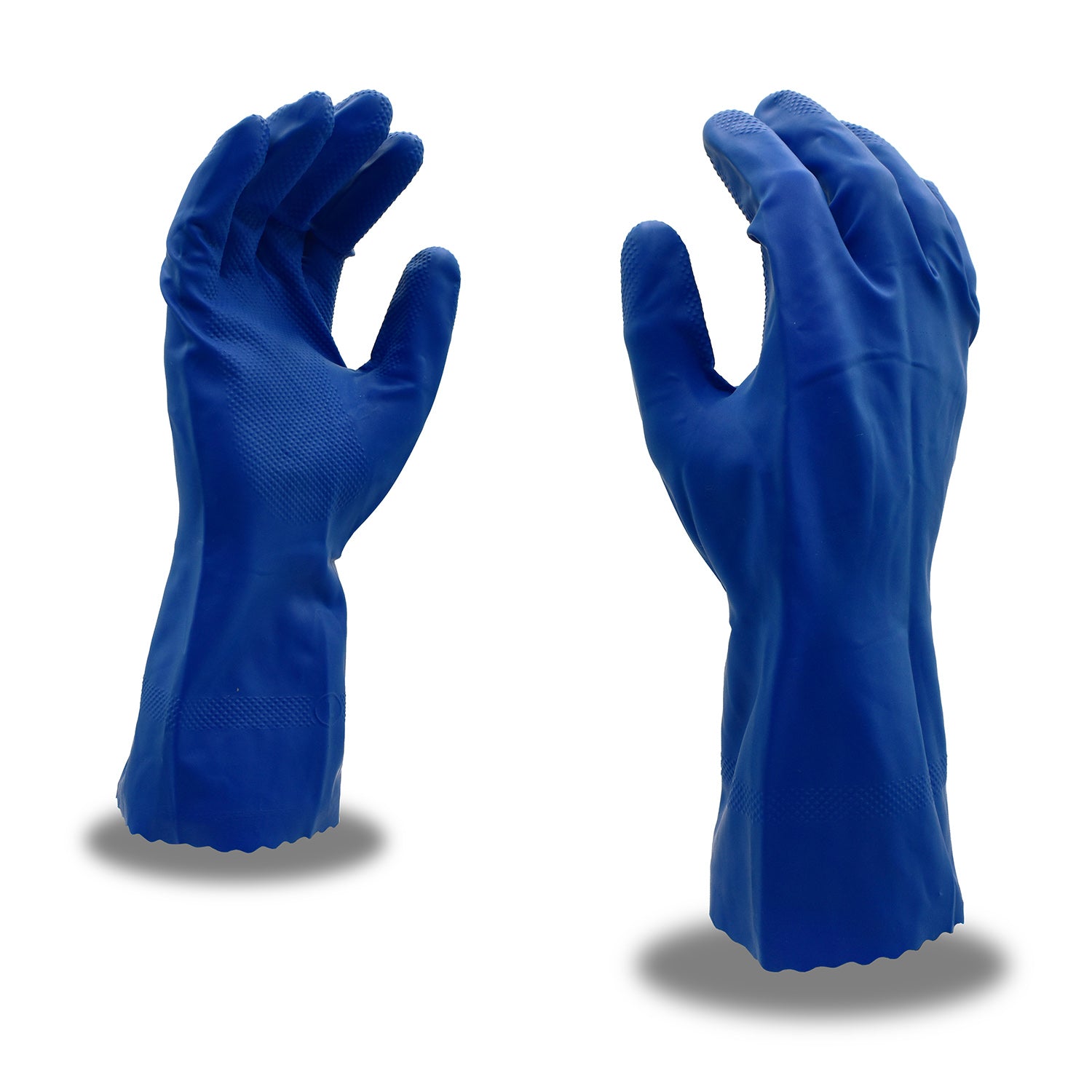 12 Pairs - Blue Rubber Latex Gloves