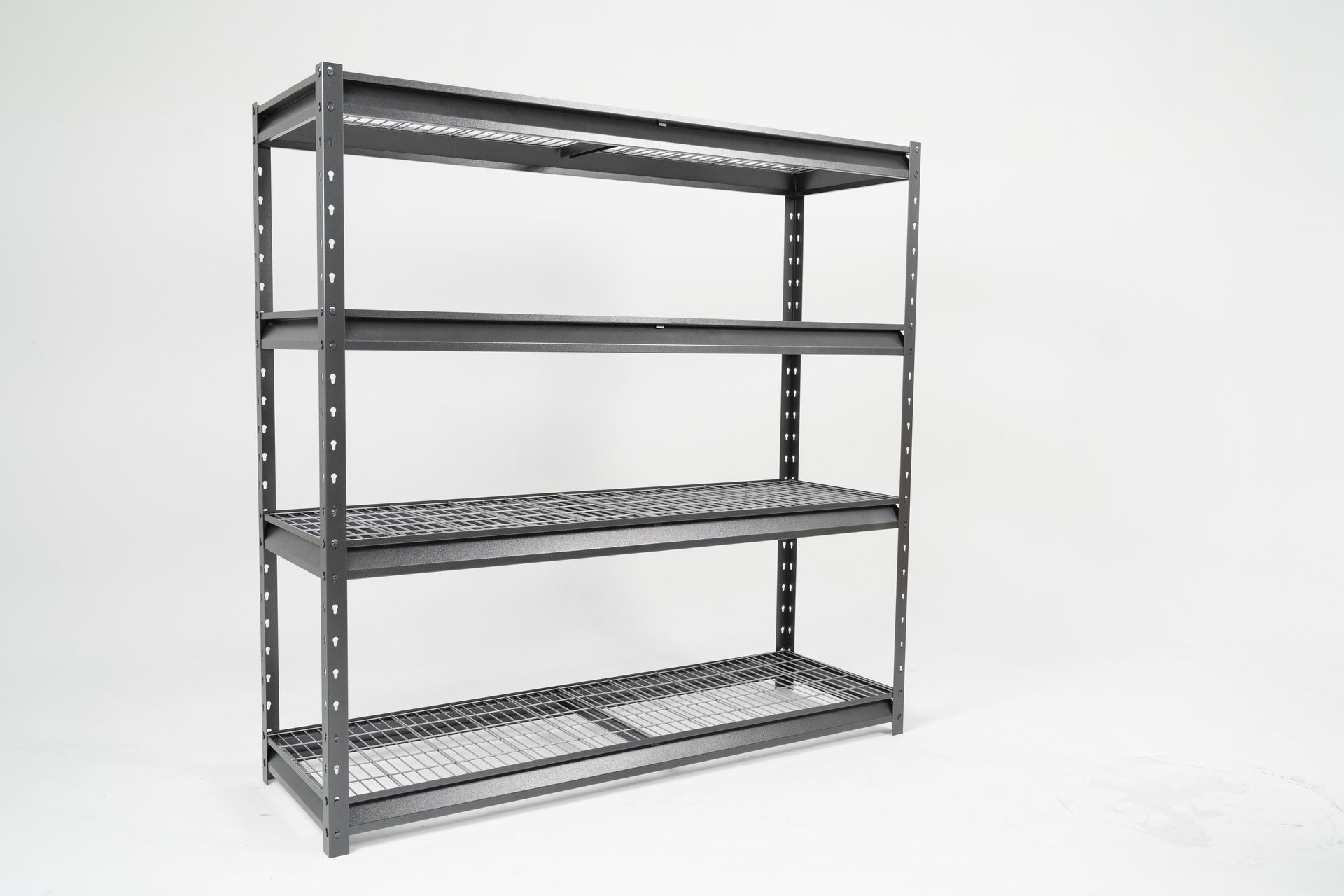 4 Tier, 72x24x72, 15,200 lbs capacity, Gray Industrial Shelving