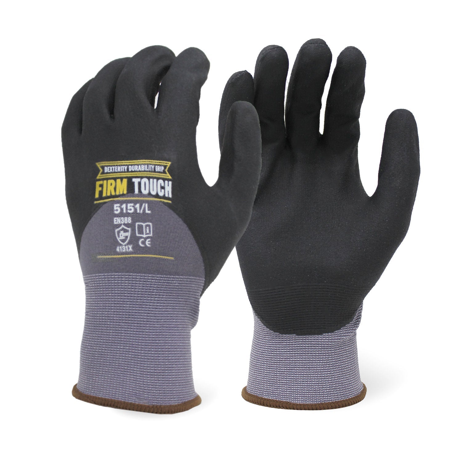 12 Pairs - Nitrile Micro-Foam 3/4 Coated Work Gloves