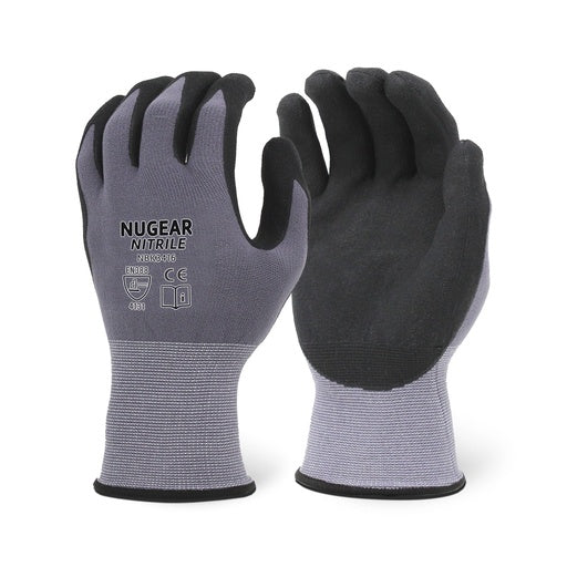 12 Pairs - Nugear NBK3416 Microfoam Nitirile Coated Nylon Gloves