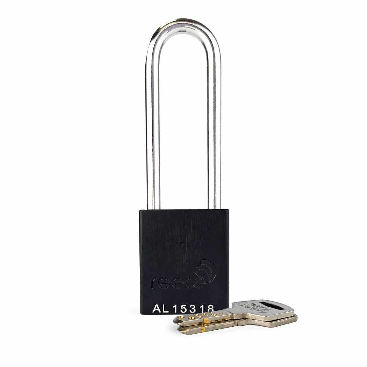 Black REECE Aluminum Long Safety Padlock KA SET